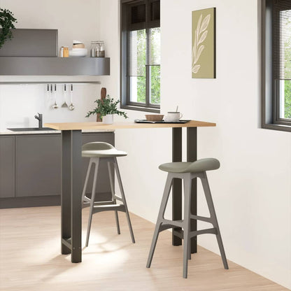 Salontafelpoten Staal Antraciet 50 x (110-111) cm