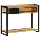 Console table 100x35x75 cm solid rough mango wood