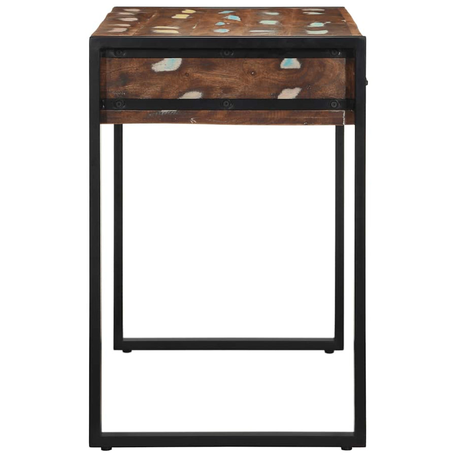 Bureau 100x50x75 cm massief gerecycled hout meerkleurig