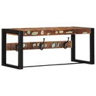 Coat rack 80x35x35 cm solid reclaimed wood multicolour