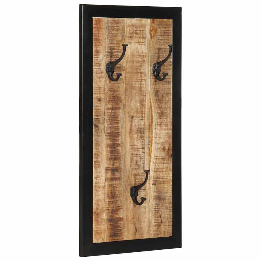 Kapstok 40x2x80 cm massief ruw mangohout