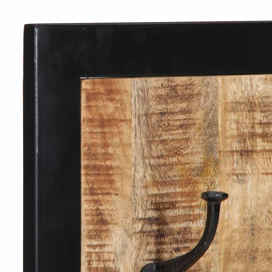 Kapstok 40x2x80 cm massief ruw mangohout