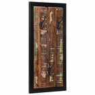 Coat rack 40x2x80 cm solid reclaimed wood multicolour