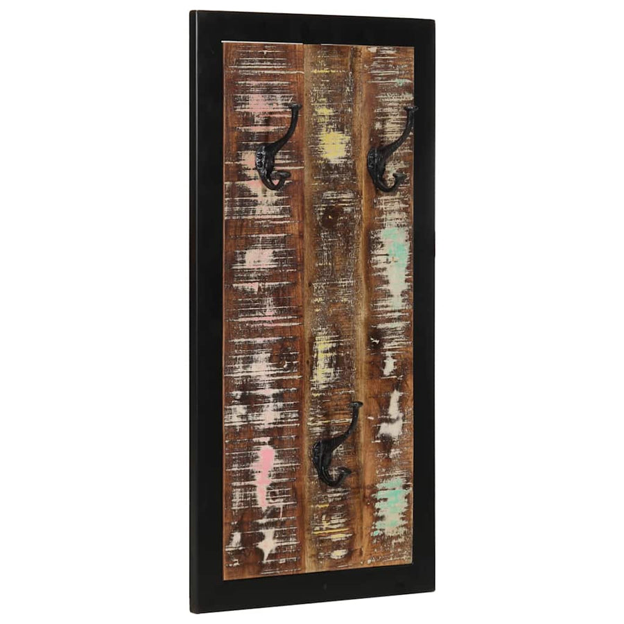 Kapstok 40x2x80 cm massief gerecycled hout meerkleurig