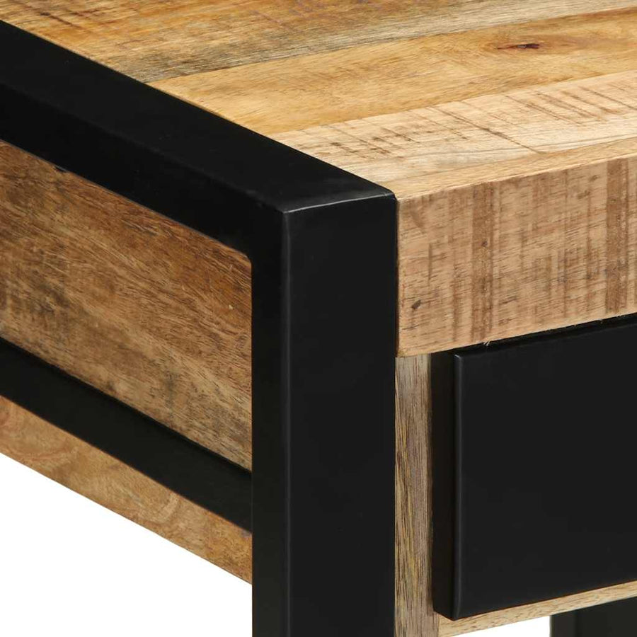 Bijzettafel 40x40x50 cm massief ruw mangohout