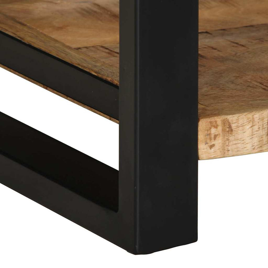 Bijzettafel 40x40x50 cm massief ruw mangohout