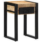 Bijzettafel 35x35x50 cm massief mangohout
