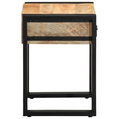 Bijzettafel 35x35x50 cm massief ruw mangohout