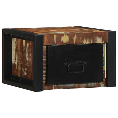 Nachtkastje 40x35x25 cm massief gerecycled hout meerkleurig