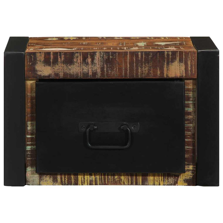 Nachtkastje 40x35x25 cm massief gerecycled hout meerkleurig