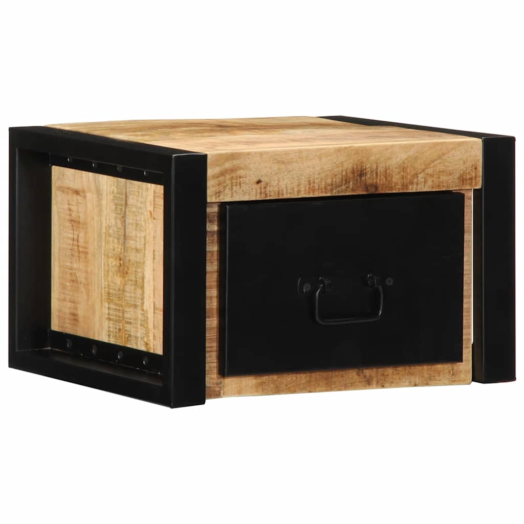 Nachtkastjes 2 st 40x35x25 cm massief ruw mangohout