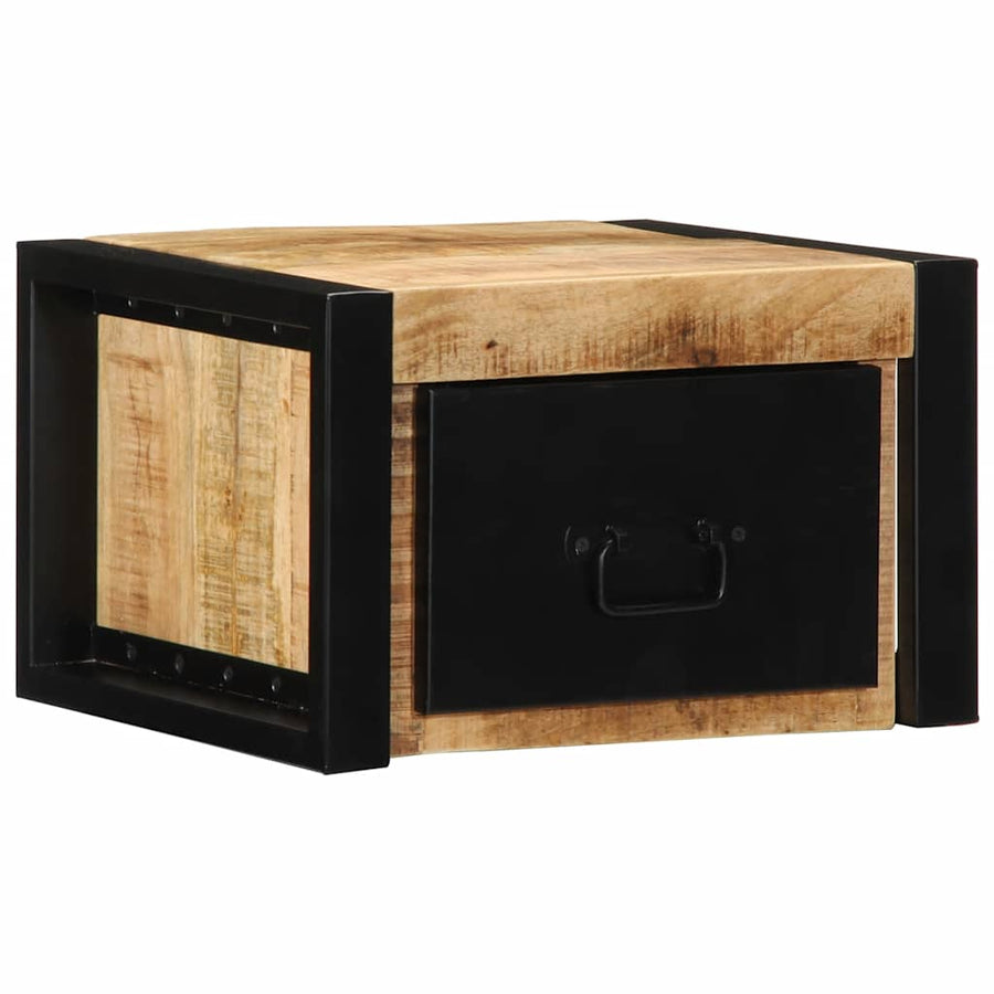 Nachtkastjes 2 st 40x35x25 cm massief ruw mangohout