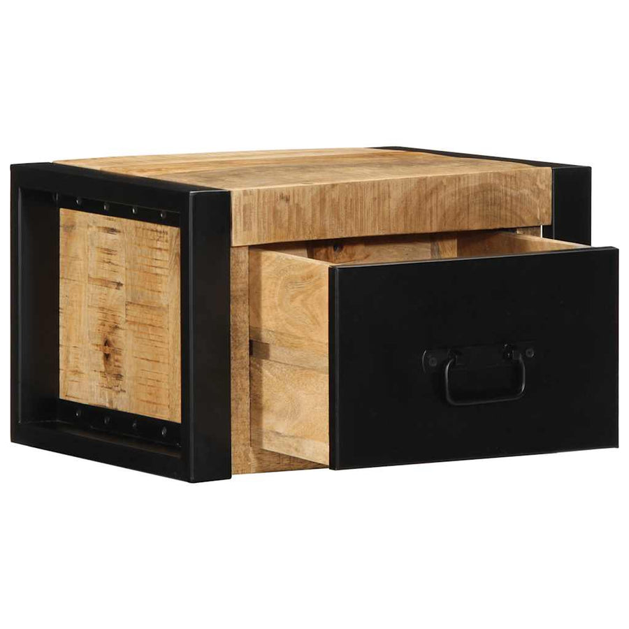 Nachtkastjes 2 st 40x35x25 cm massief ruw mangohout