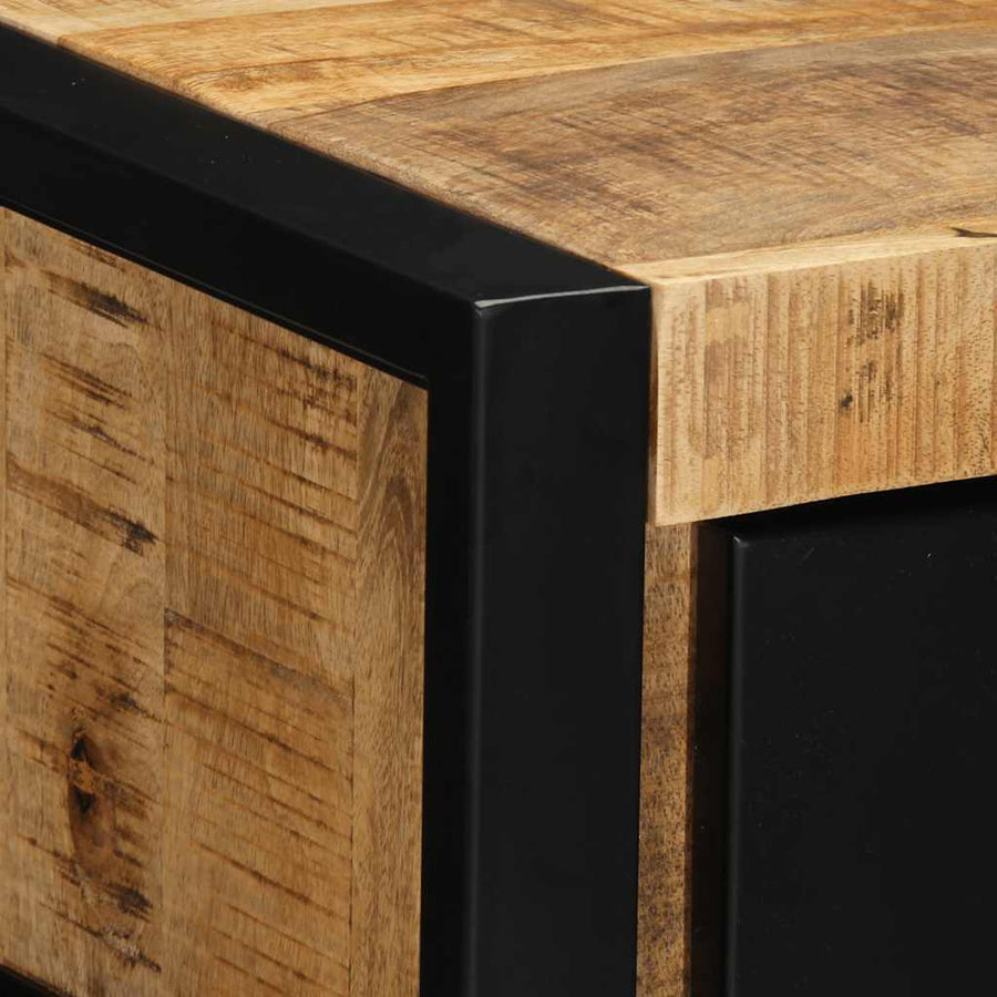 Nachtkastjes 2 st 40x35x25 cm massief ruw mangohout
