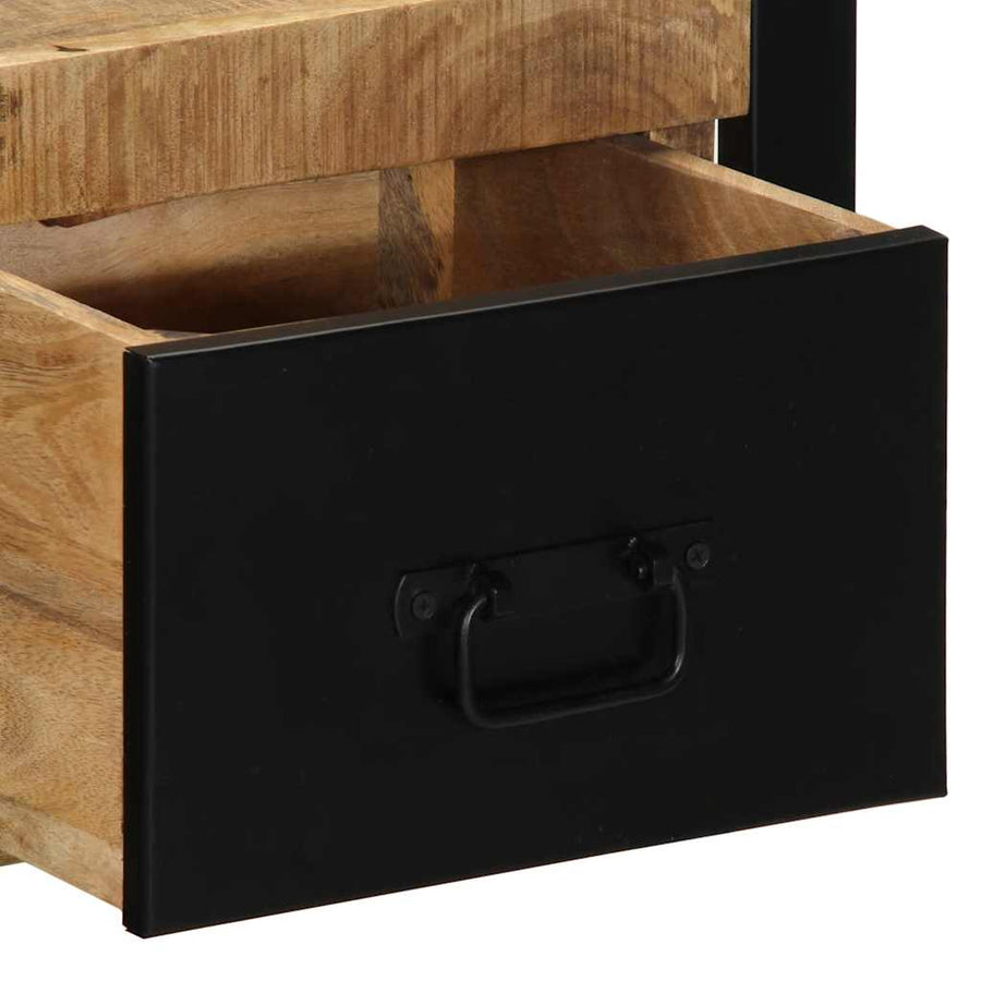 Nachtkastjes 2 st 40x35x25 cm massief ruw mangohout