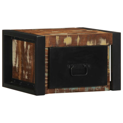 Nachtkastjes 2st 40x35x25cm massief gerecycled hout meerkleurig