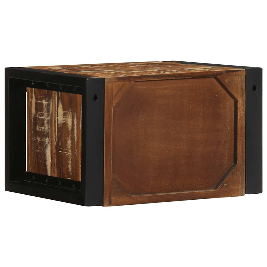 Nachtkastjes 2st 40x35x25cm massief gerecycled hout meerkleurig