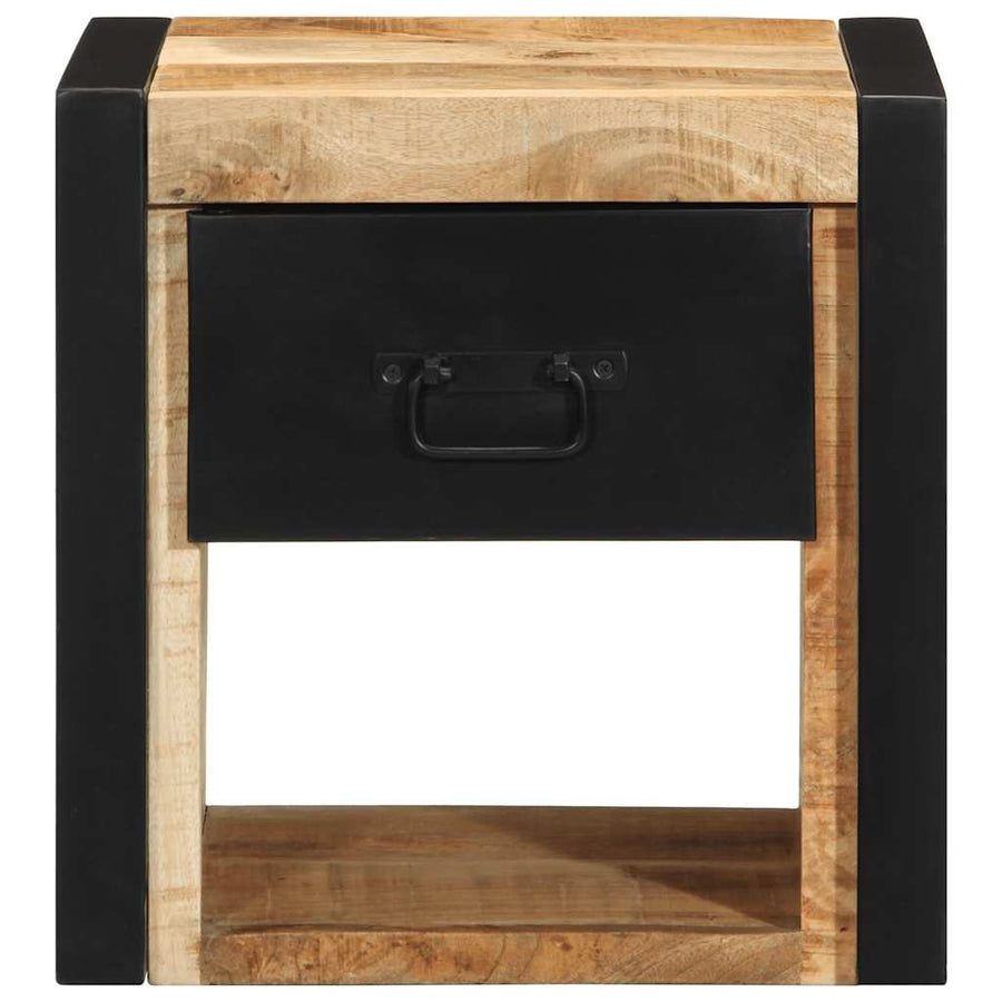 Nachtkastjes 2 st 40x35x40 cm massief ruw hout mango