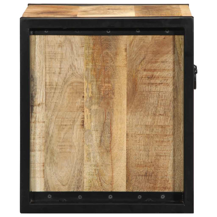 Nachtkastjes 2 st 40x35x40 cm massief ruw hout mango