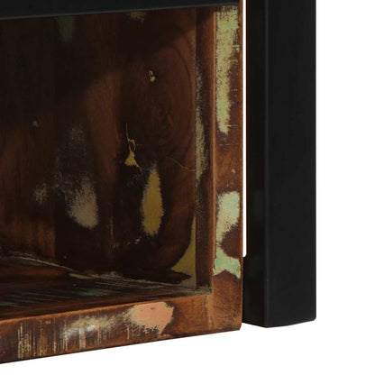 Nachtkastjes 2st 40x35x40cm massief gerecycled hout meerkleurig