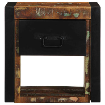 Nachtkastjes 2st 40x35x40cm massief gerecycled hout meerkleurig