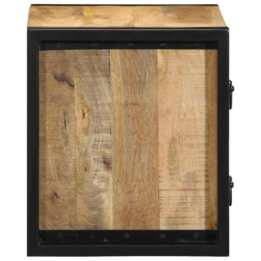 Nachtkastje 40x35x40 cm massief ruw mangohout