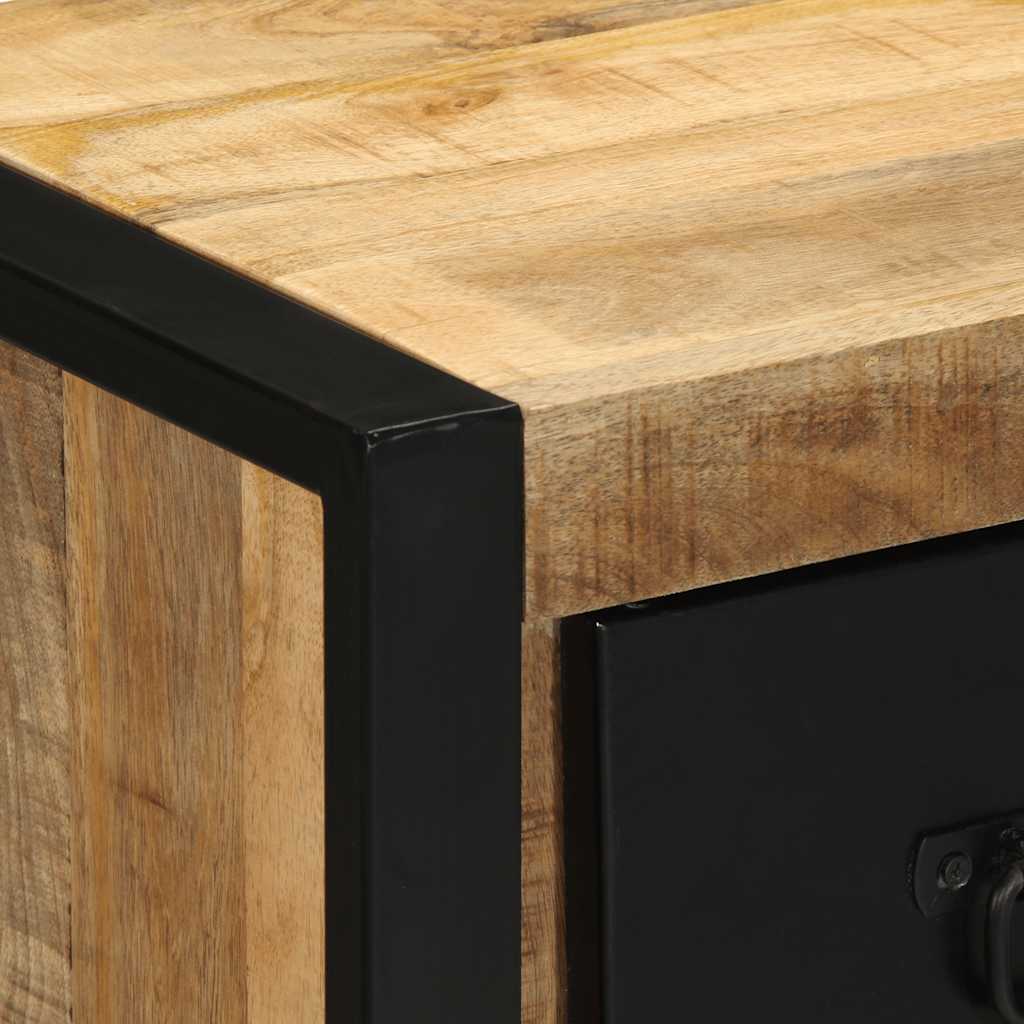 Nachtkastje 40x35x40 cm massief ruw mangohout