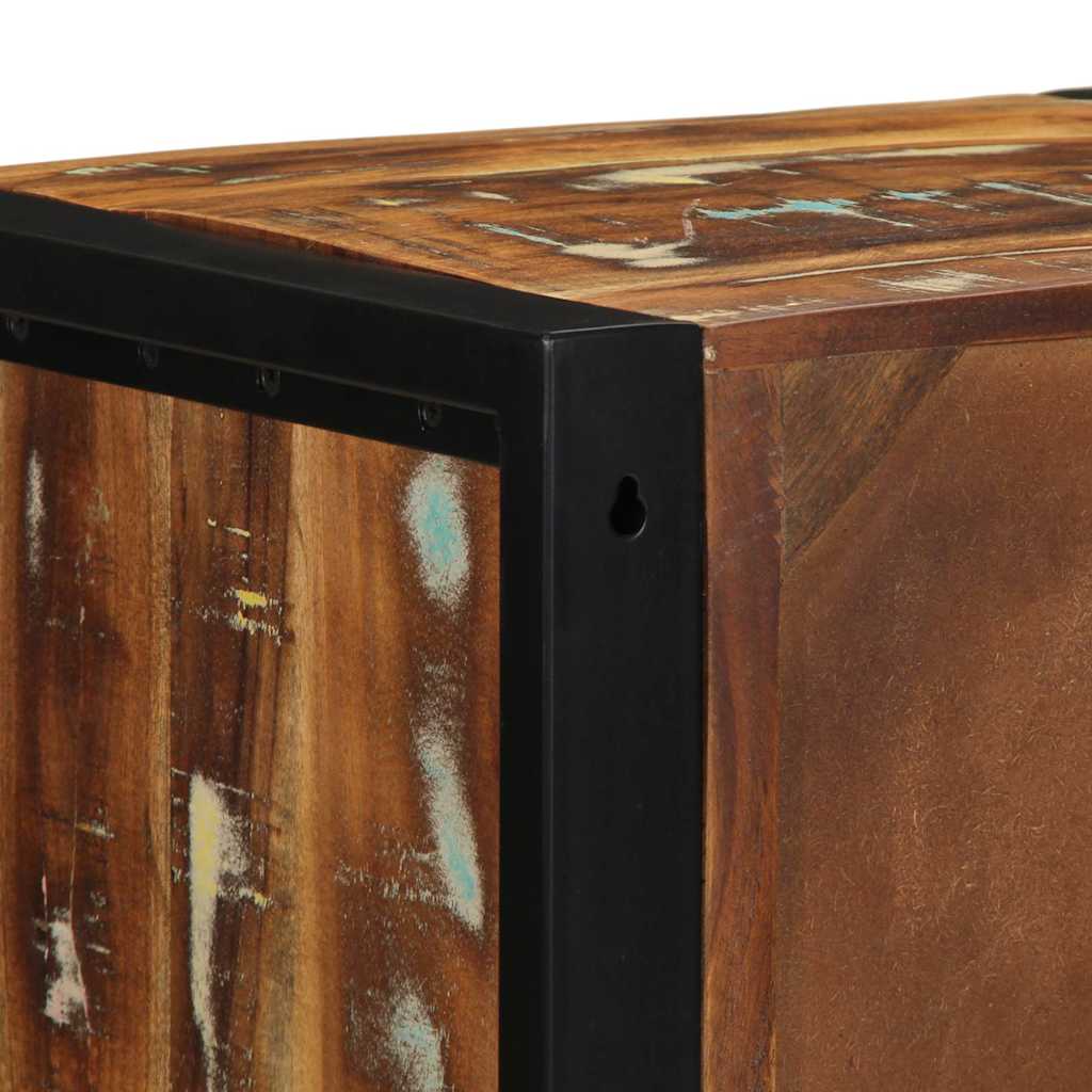 Nachtkastje 40x35x40 cm massief gerecycled hout meerkleurig