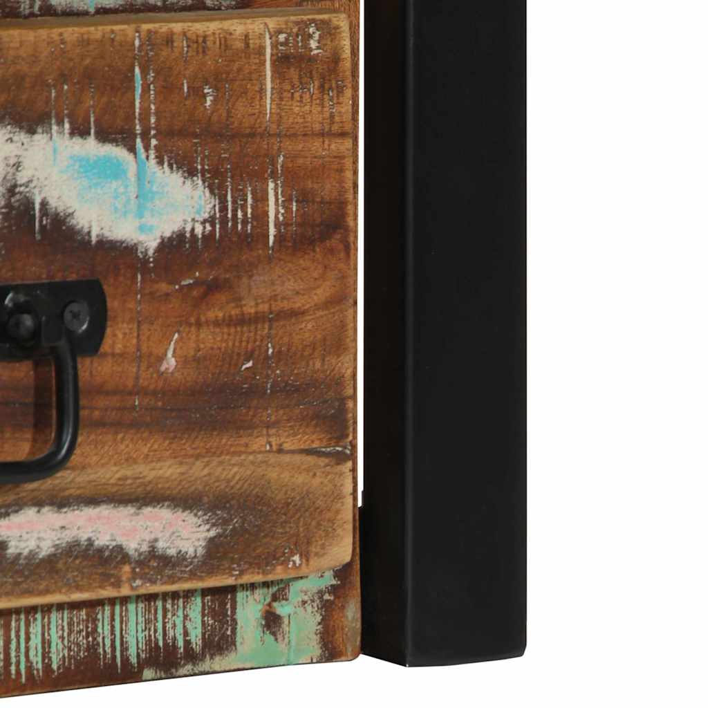 Nachtkastje 40x35x40 cm massief gerecycled hout meerkleurig