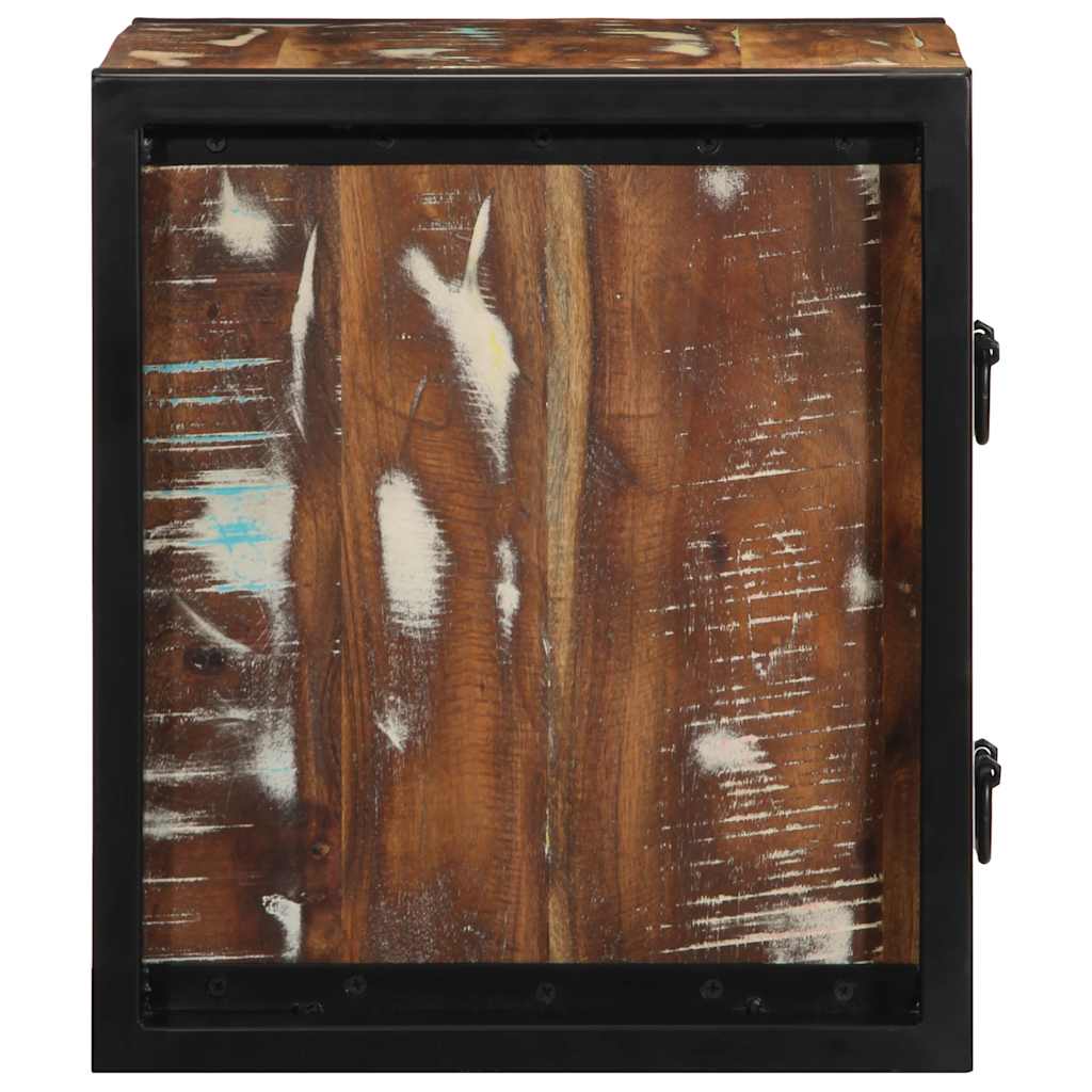 Nachtkastjes 2st 40x35x40cm massief gerecycled hout meerkleurig