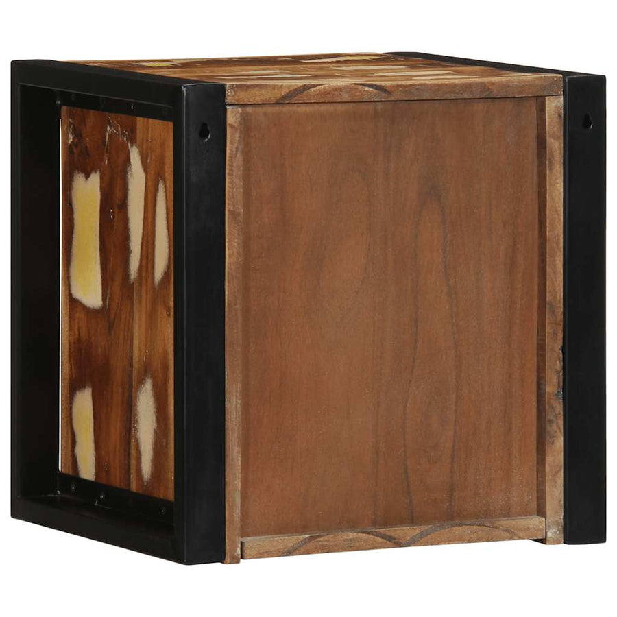 Nachtkastje 40x35x40 cm massief gerecycled hout meerkleurig
