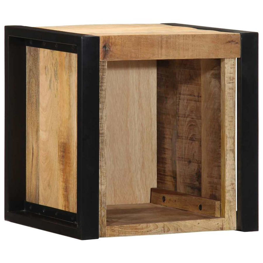 Nachtkastjes 2 st 40x35x40 cm massief ruw hout mango