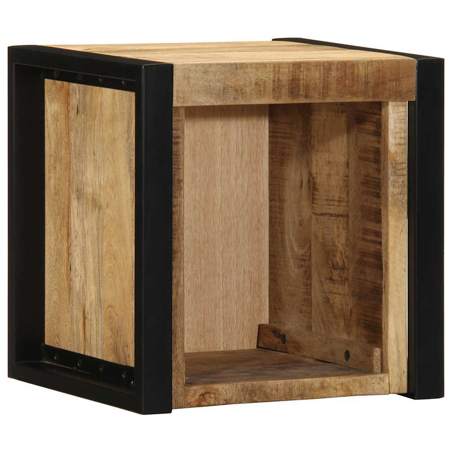 Nachtkastjes 2 st 40x35x40 cm massief ruw hout mango