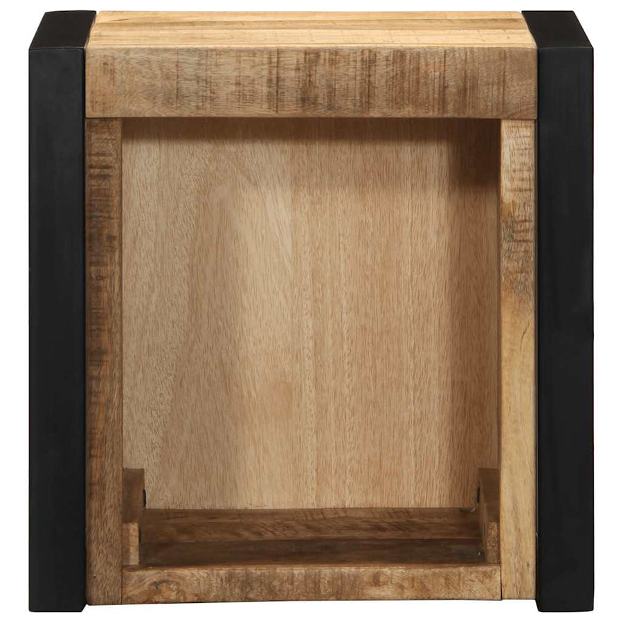 Nachtkastjes 2 st 40x35x40 cm massief ruw hout mango