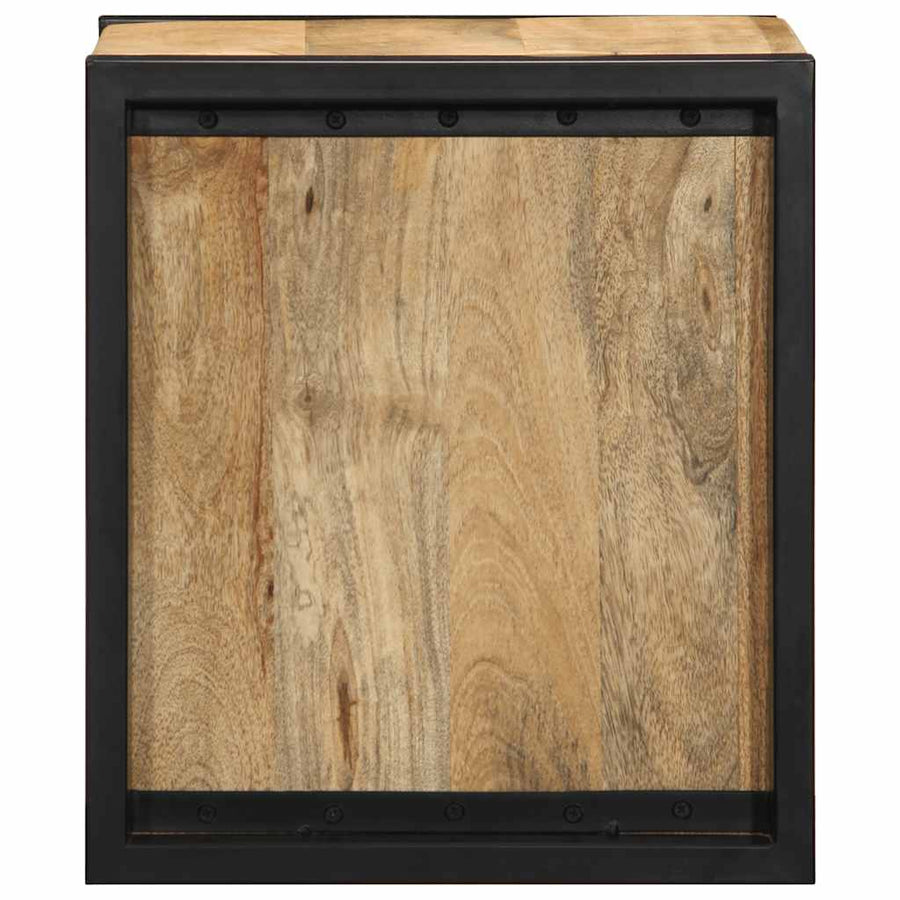 Nachtkastjes 2 st 40x35x40 cm massief ruw hout mango