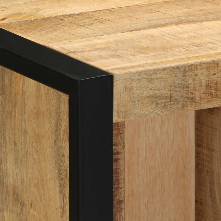 Nachtkastjes 2 st 40x35x40 cm massief ruw hout mango