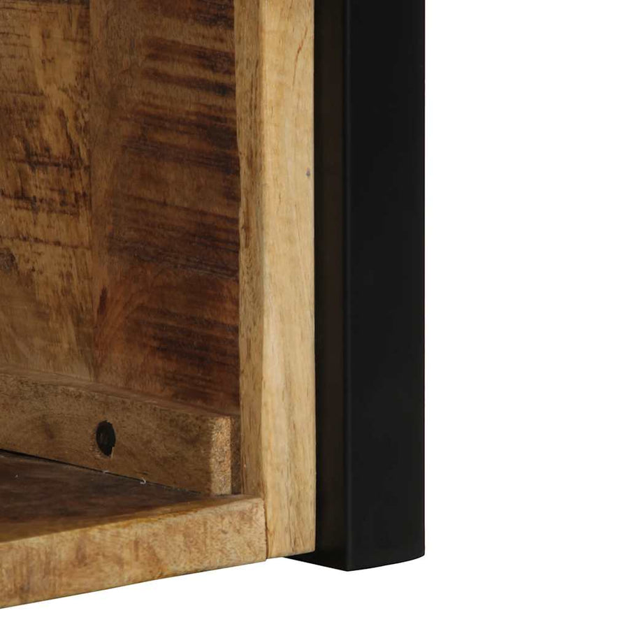 Nachtkastjes 2 st 40x35x40 cm massief ruw hout mango