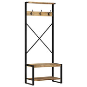 Kledingrek 80x40x190 cm massief mangohout