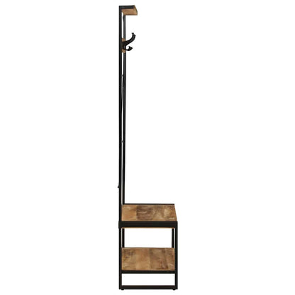Kledingrek 80x40x190 cm massief ruw hout mango