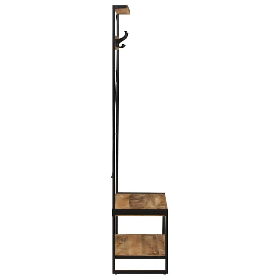 Kledingrek 80x40x190 cm massief ruw hout mango