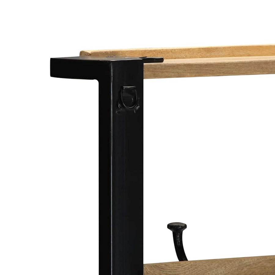 Kledingrek 80x40x190 cm massief ruw hout mango