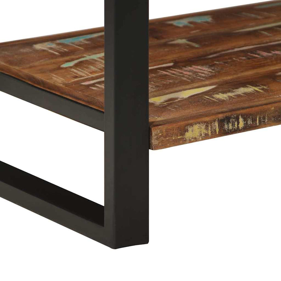 Kledingrek 80x40x190 cm massief gerecycled hout meerkleurig