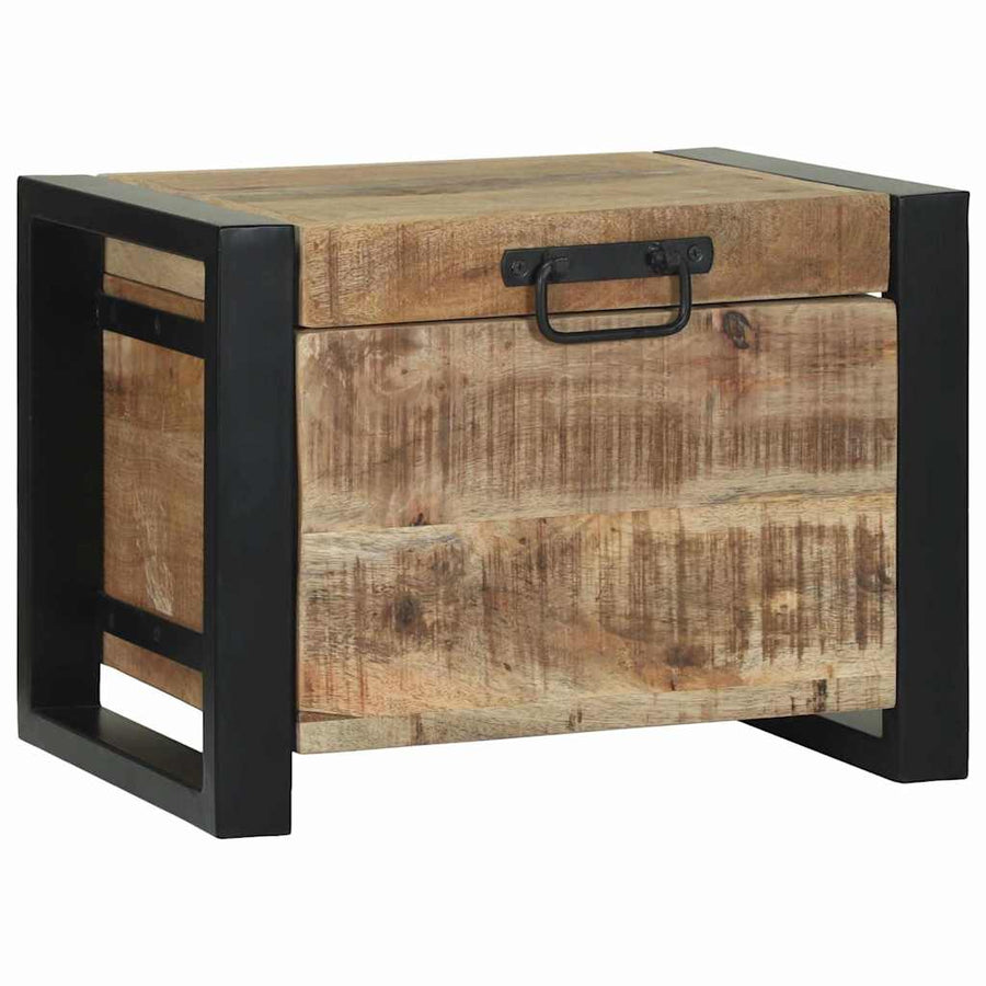 Opbergkisten Met Opslag Bruin Massief Mangohout 40 x 30 x 30 cm Massief ruw mangohout