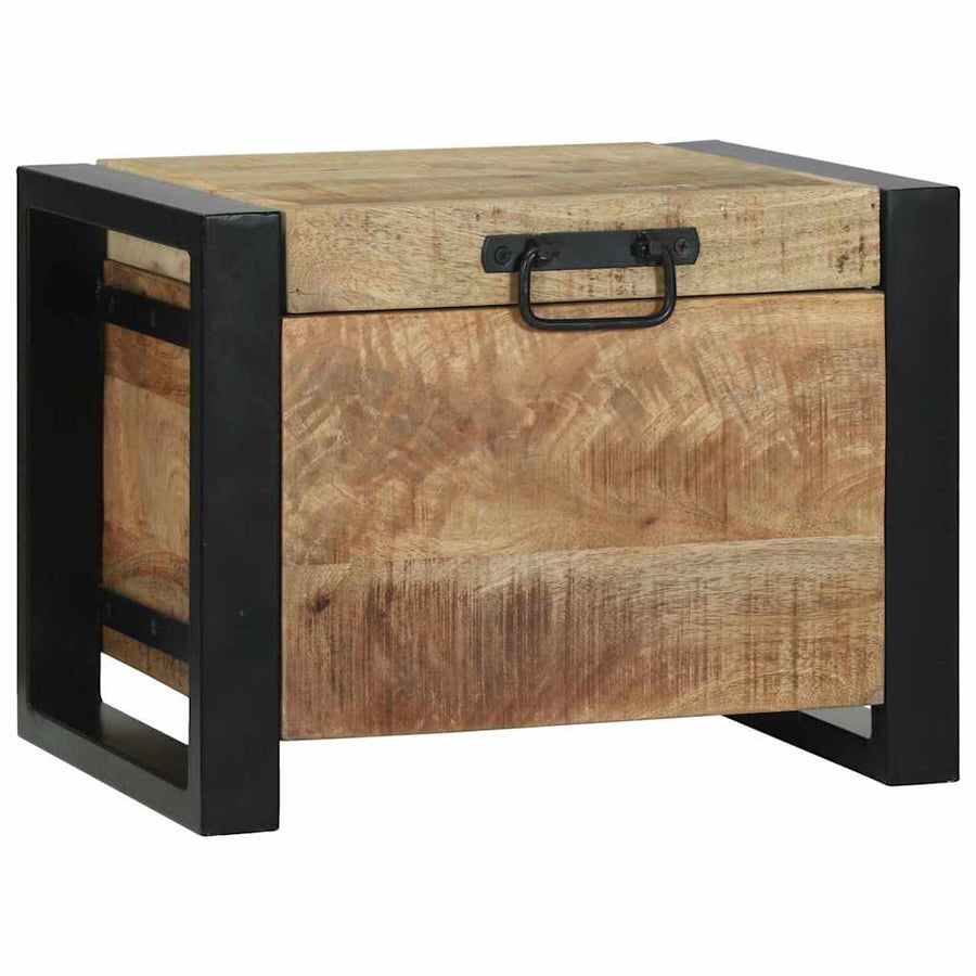 Opbergkisten Met Opslag Bruin Massief Mangohout 40 x 30 x 30 cm Massief ruw mangohout