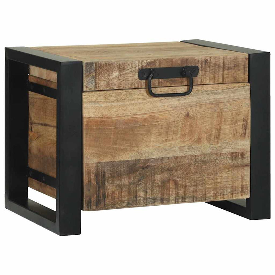 Opbergkisten Met Opslag Bruin Massief Mangohout 40 x 30 x 30 cm Massief ruw mangohout