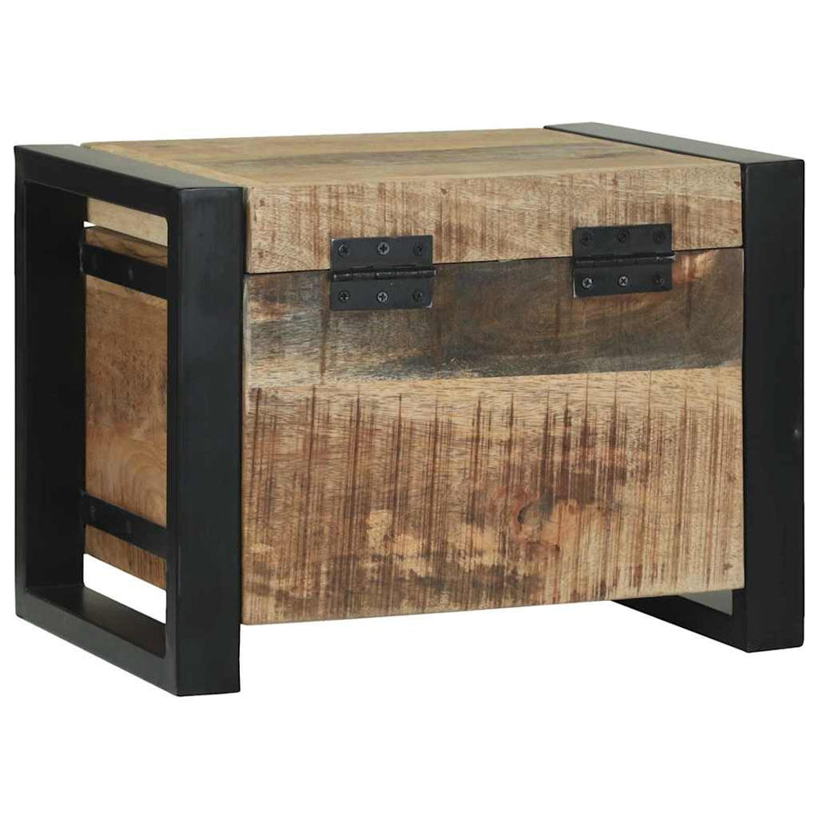 Opbergkisten Met Opslag Bruin Massief Mangohout 40 x 30 x 30 cm Massief ruw mangohout