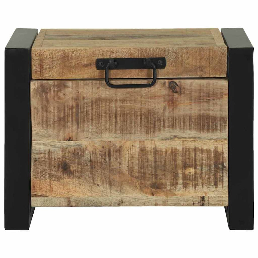 Opbergkisten Met Opslag Bruin Massief Mangohout 40 x 30 x 30 cm Massief ruw mangohout