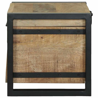 Opbergkisten Met Opslag Bruin Massief Mangohout 40 x 30 x 30 cm Massief ruw mangohout