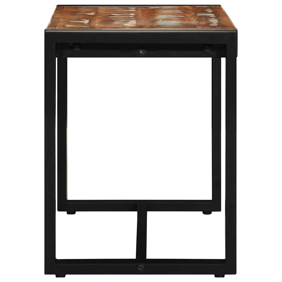 Bank 80x35x45 cm massief gerecycled hout meerkleurig
