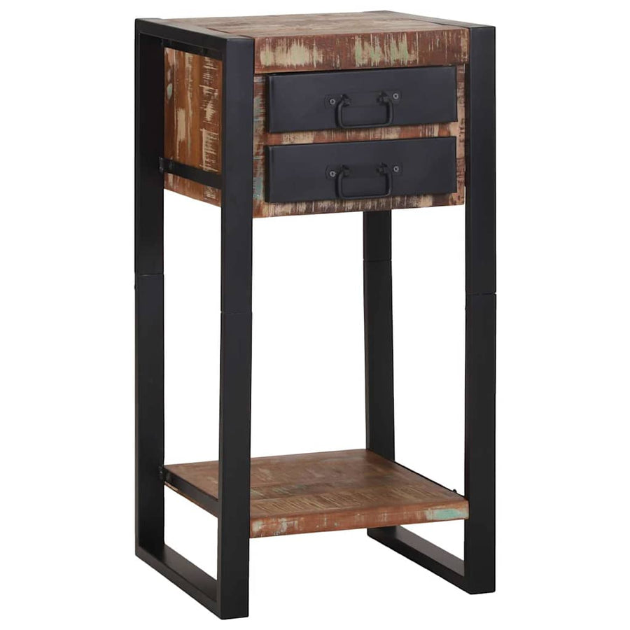 Bijzettafel Multikleur 40 x 40 x 80 cm Massief Gerecycled Hout